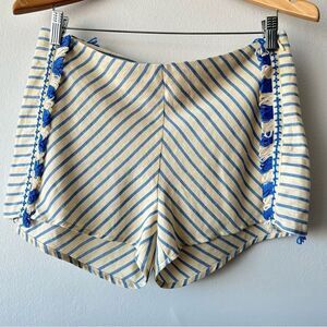 Dodo Bar Or Cotton shorts with pom-pom detail Striped Blue and Cream